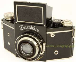 Ihagee EXAKTA VP + Carl ZEISS Jena TESSAR 13.5 f7cm Lens & Case 