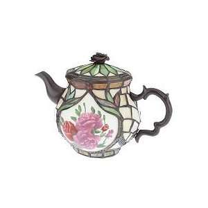   Style Hand Painted Rose Design 7 Tea Pot Lamp: Home Improvement