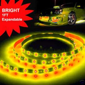 1ft Yellow LED Strip Rope Lights Expandable Flexible  