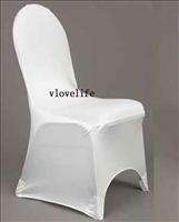 100PCS White Spandex Lycra Chair Covers Wedding Party  