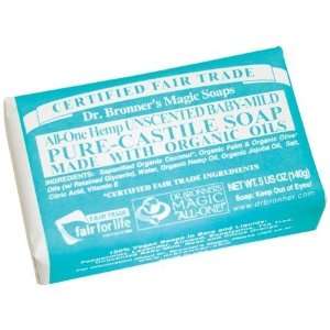  Dr. Bronners Magic Pure Castile Bar Soap Organic Baby Mild   5 Oz 