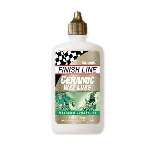 Finish Line Ceramic WET Bicycle Chain Lube, 4 Ounce Drip Squeeze 