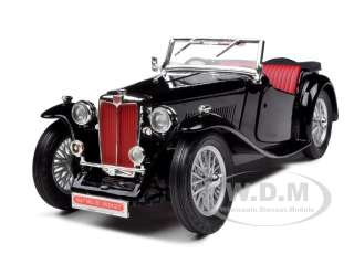 1947 MG TC MIDGET BLACK 1/18 DIECAST MODEL CAR BY ROAD SIGNATURE 92468 