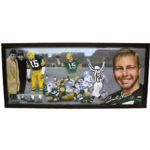   : Bart Starr Signed Ice Bowl Framed Sky Box Canvas: Sports & Outdoors