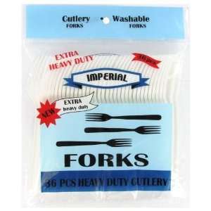  36Pc Extra Heavy Duty Fork, White Case Pack 48: Home 
