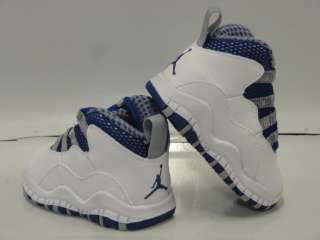 Nike Air Jordan 10 Retro Txt White Blue Gray Sneakers Infant Toddler 