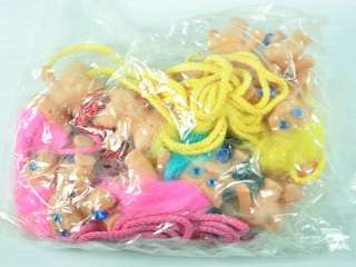 Vintage Treasure Good Luck Troll Doll Necklaces 12 piece Lot New Old 
