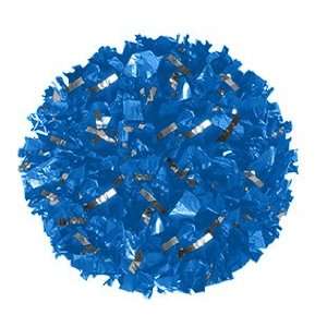 Solid Plastic With Glitter Cheerleaders Poms ROYAL BLUE/SILVER GLITTER 