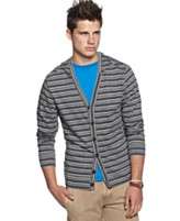 NEW! Bar III Sweater, Marled Hooded Cardigan Sweater