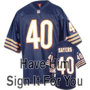 Gale Sayers Chicago Bears Personalized Autographed Jersey:  
