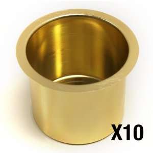  Brybelly, 10 Gold Aluminum Poker Table Cup & Bottle Drink 
