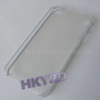 Clear White Hard Plastic Back Case Cover For Apple iphone 4G 4S  