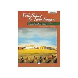  Folk Songs for Solo Singers   Medium Low Voice   Vol. 1 