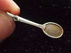   CHARM CUTE ENGLISH STERLING TENNIS RAQUET RACKET FOR BRACELET OLD