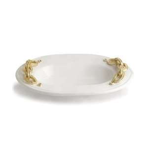 Arte Italica Palazzo Gold Oval Platter:  Kitchen & Dining