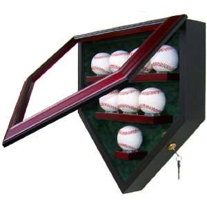  8 Baseball Homeplate Shaped Display Case: Sports 