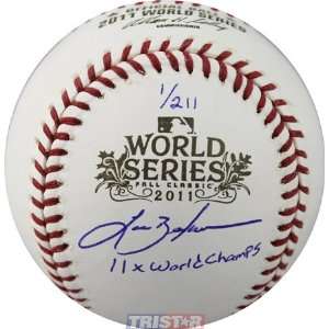   World Series Baseball Inscribed 11X World Champs, LE of 211 Sports