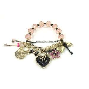 Betsey Johnson Jewelry Valentines Day Heart Lock Bracelet