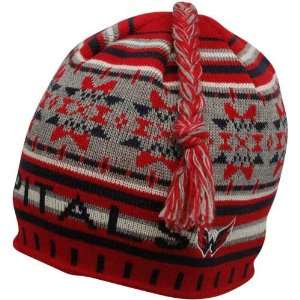   Capitals Red Navy Blue Fission Tassel Knit Beanie