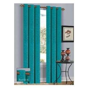  Saratoga Window Panel with 6 M Grommets in Turquoise