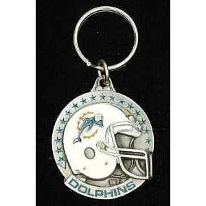  Miami Dolphins Team Helmet Key Ring (Set of 2) Sports 