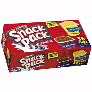 Hunts  Snack Pack Pudding, 36 Cups Variety Pack  Grocery 