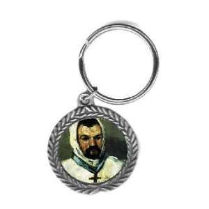   Dominique As A Monk By Paul Cezanne Pewter Key Chain