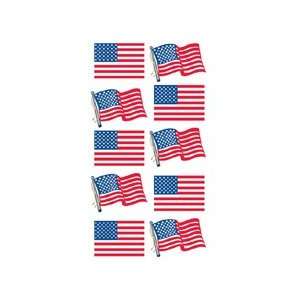  American Flag Repeats Metallic Stickers