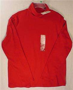 NEW Womens Size Medium Turtleneck Pullover Shirt Long Sleeve Red NWT 