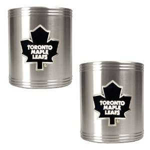  Toronto Maple Leafs NHL 2pc Stainless Steel Can Holder Set 