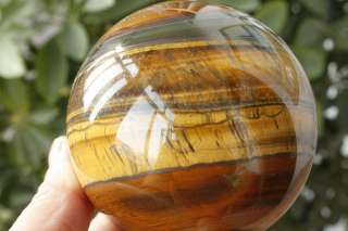 Item Name Gorgeous 76mm AAA Yellow Blue Tigers Eye Sphere Chatoyant 