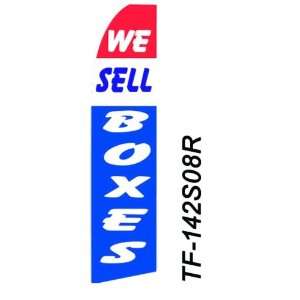  We Sell Boxes Red White Blue TallFlag 