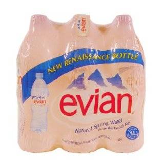 Evian Natural Spring Water, 6 Pack Of 1/2 Liter Bottles, 101.4 fl oz 