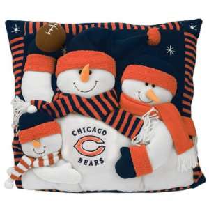  Chicago Bears Snowman Family Pillow: Home & Kitchen