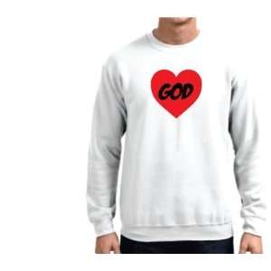   SweatShirt Adult size XL (GOD on Big Red Heart) 