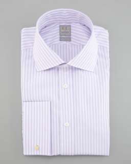 Texture Stripe Dress Shirt, White/Lavender