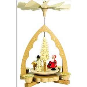  Christmas Pyramid with Santa, Snowmen, and outdoor scenery 