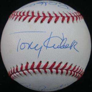   Yankees Team Signed Baseball Autographed Ball Kubek Houk Boyer JSA
