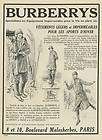 Original 1924 Authentic BURBERRY trench Coats ad, Linen backed, READY 