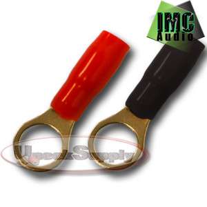   Wire Cable Ring Terminal Connectors Red and Black Boots Electrical