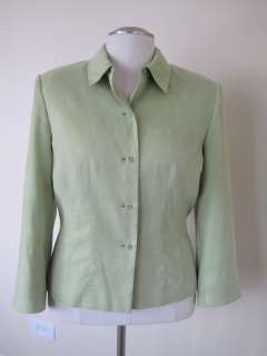 TALBOTS Soft Parrot Green Any Season Ultrasuede Blazer Jacket 12 