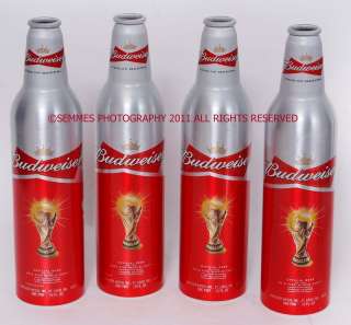 Budweiser 16oz Aluminum Bottle 2010 World Soccer Cup Ed  