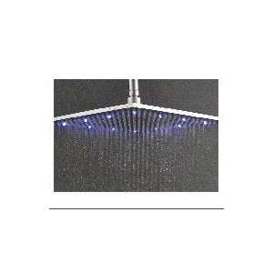 12 Inch Wall Mount LED Color Changing Brass Square Overhead Showerhead 