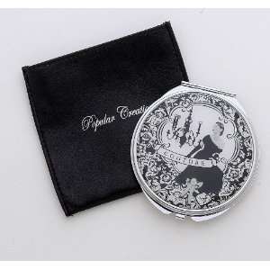  Black & White Fashion Compact wth Pouch by Popular 