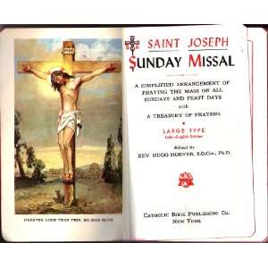  Joseph Sunday Missal A Simplified Arrangement of Praying the Mass 