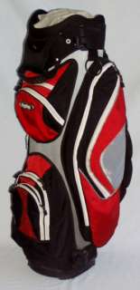 BAGBOY Staff/Cart GOLF BAG Black/Red in EXCELLENT COND! 14 Slots w 