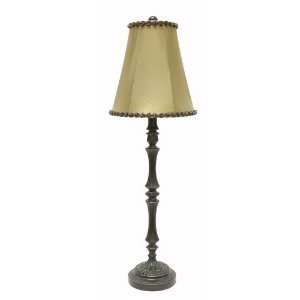  Bronze Ribbed Candlestick Table Lamp by Stylecraft   New 