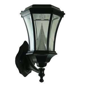  Gama Sonic GS 94010 Solar LED Wall Sconce, Black: Home 