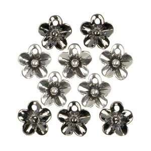 Cousin Beads Jewelry Basics Connectors Flowers Silver & Gunmetal 10 