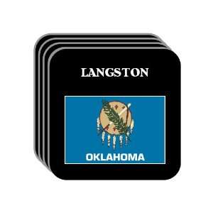  US State Flag   LANGSTON, Oklahoma (OK) Set of 4 Mini 
